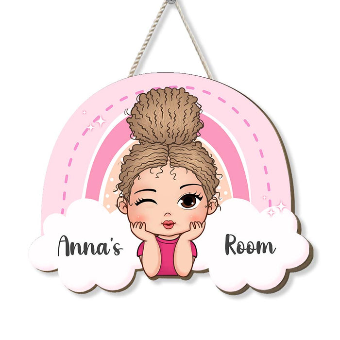 Personalized Granddaughter Rainbow Love Wood Sign 28411 1