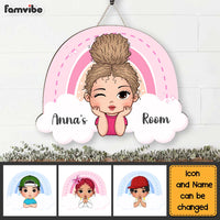 Personalized Granddaughter Rainbow Love Wood Sign 28411 thumb 1