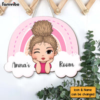 Personalized Granddaughter Rainbow Love Wood Sign 28411 thumb 1