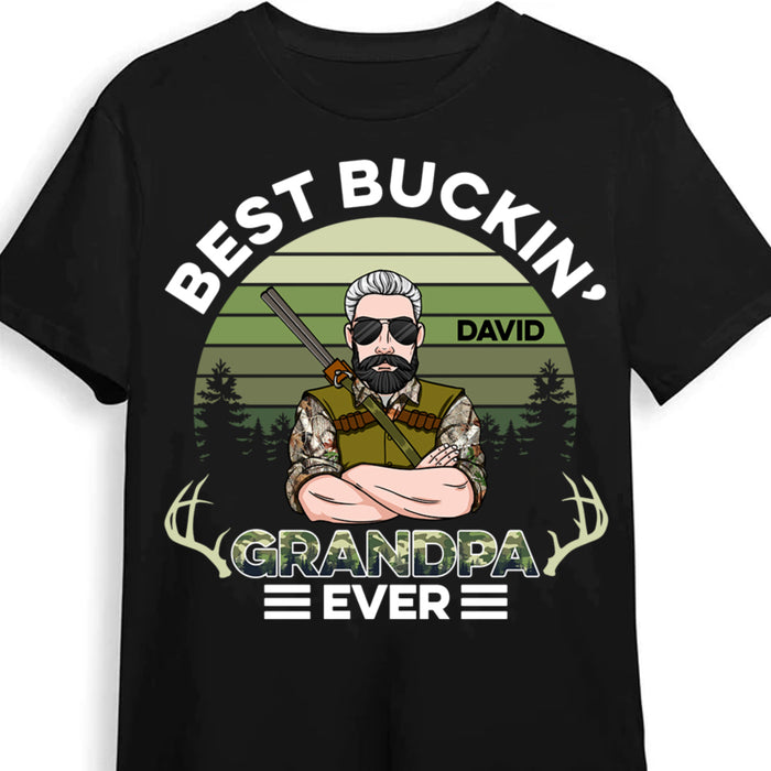 Personalized Gifts For Buckin' Grandpa Hunting Shirt - Hoodie - Sweatshirt 28415 1