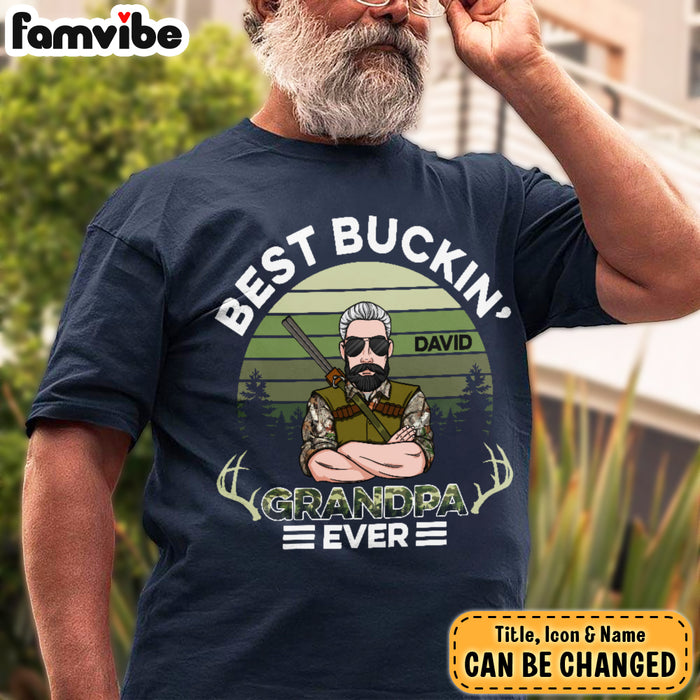 Personalized Gifts For Buckin' Grandpa Hunting Shirt - Hoodie - Sweatshirt 28415 1