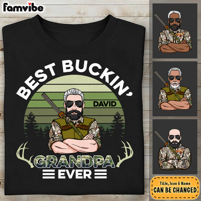 Personalized Gifts For Buckin' Grandpa Hunting Shirt - Hoodie - Sweatshirt 28415 1