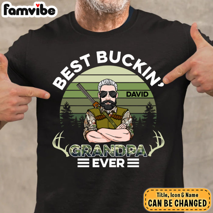 Personalized Gifts For Buckin' Grandpa Hunting Shirt - Hoodie - Sweatshirt 28415 1
