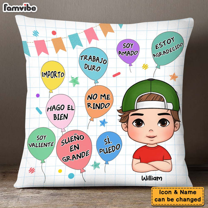 Personalized Sueño En Grande Grandson Spanish Pillow 28421 1