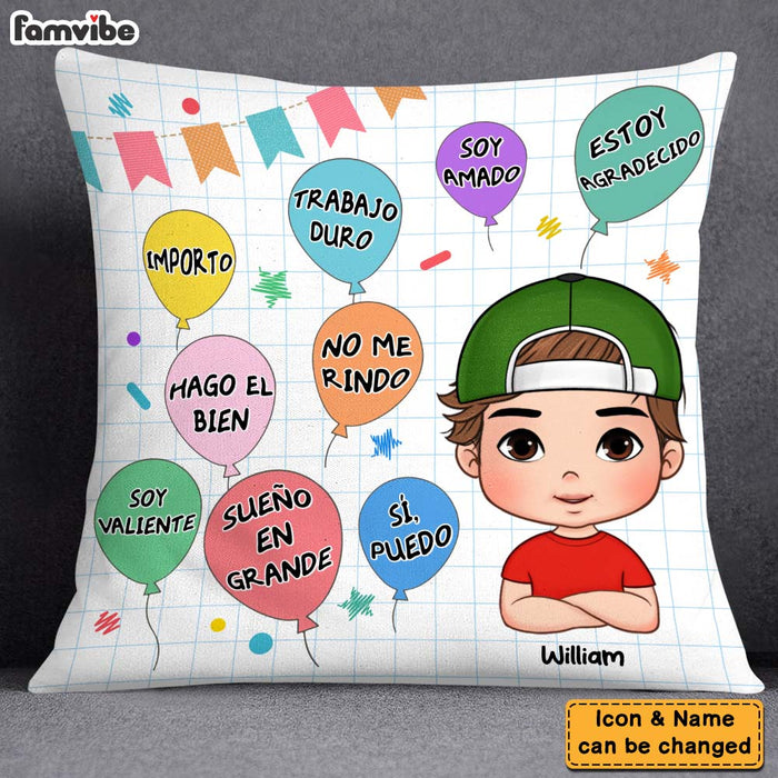 Personalized Sueño En Grande Grandson Spanish Pillow 28421 1