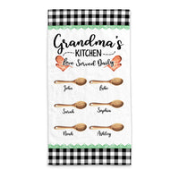 Personalized Gift For Grandma's Kitchen Love Served Daily Towel 28425 thumb 1