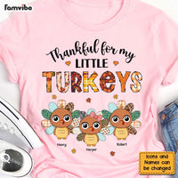 Personalized Fall Thanksgiving Gift For Grandma Little Turkeys Shirt - Hoodie - Sweatshirt 28426 thumb 1