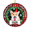 Personalized Dog Christmas Upload Photo Circle Ornament 28428 1