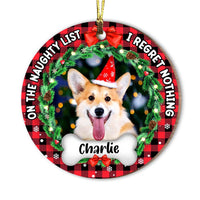 Personalized Dog Christmas Upload Photo Circle Ornament 28428 thumb 1