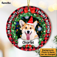 Personalized Dog Christmas Upload Photo Circle Ornament 28428 thumb 1