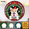 Personalized Dog Christmas Upload Photo Circle Ornament 28428 1