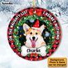 Personalized Dog Christmas Upload Photo Circle Ornament 28428 1