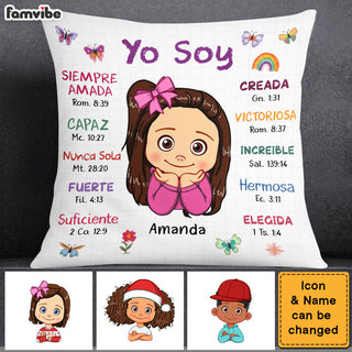 Personalized Gift For Granddaughter Yo Soy Inspiracion Spanish Bible Pillow 28438 Primary Mockup