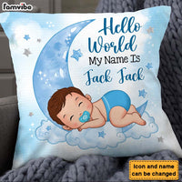 Personalized Hello World My Name Is Baby Pillow 28440 thumb 1