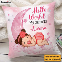 Personalized Hello World My Name Is Baby Pillow 28440 thumb 1