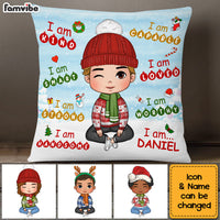 Personalized Gift For Grandson Affirmation Christmas Theme Pillow 28443 thumb 1