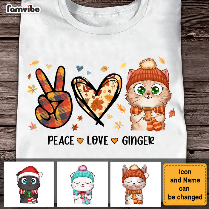 Personalized Gift For Cat Lovers Peace Love Fall Season Shirt - Hoodie - Sweatshirt 28445 1