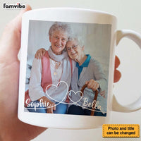 Personalized Gift For Old Friend Swirl Heart Upload Photo Gallery Mug 28447 thumb 1