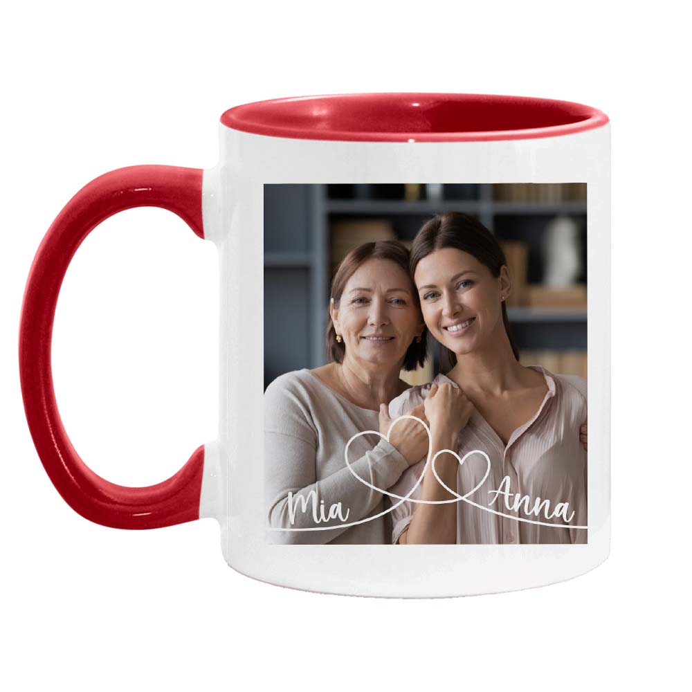 Personalized Gift For Daughter Swirl Heart Upload Photo Gallery Mug 28448 Primary Mockup