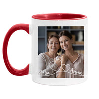 Personalized Gift For Daughter Swirl Heart Upload Photo Gallery Mug 28448 thumb 1