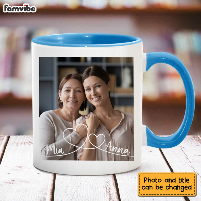 Personalized Gift For Daughter Swirl Heart Upload Photo Gallery Mug 28448 1