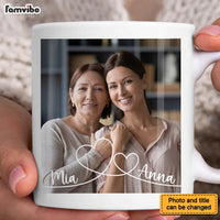 Personalized Gift For Daughter Swirl Heart Upload Photo Gallery Mug 28448 thumb 1