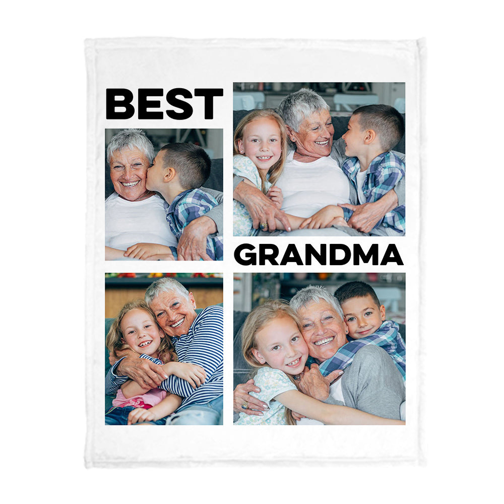 Personalized Gift For Grandma Upload Photo Gallery Blanket 28452 Primary Mockup
