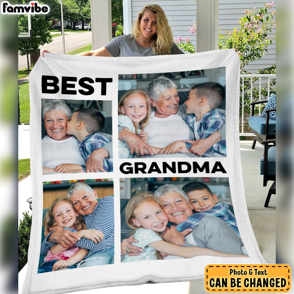 Personalized Gift For Grandma Upload Photo Gallery Blanket 28452 Primary Mockup