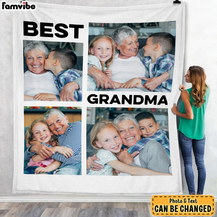 Personalized Gift For Grandma Upload Photo Gallery Blanket 28452 1