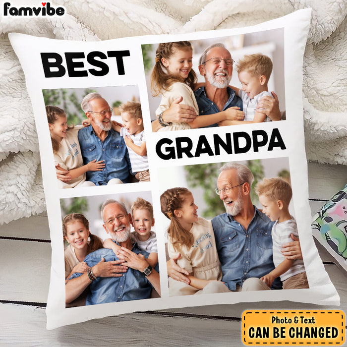 Personalized Gift For Grandpa Upload Photo Gallery Pillow 28453 1