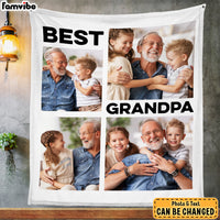 Personalized Gift For Grandpa Upload Photo Gallery Blanket 28454 thumb 1