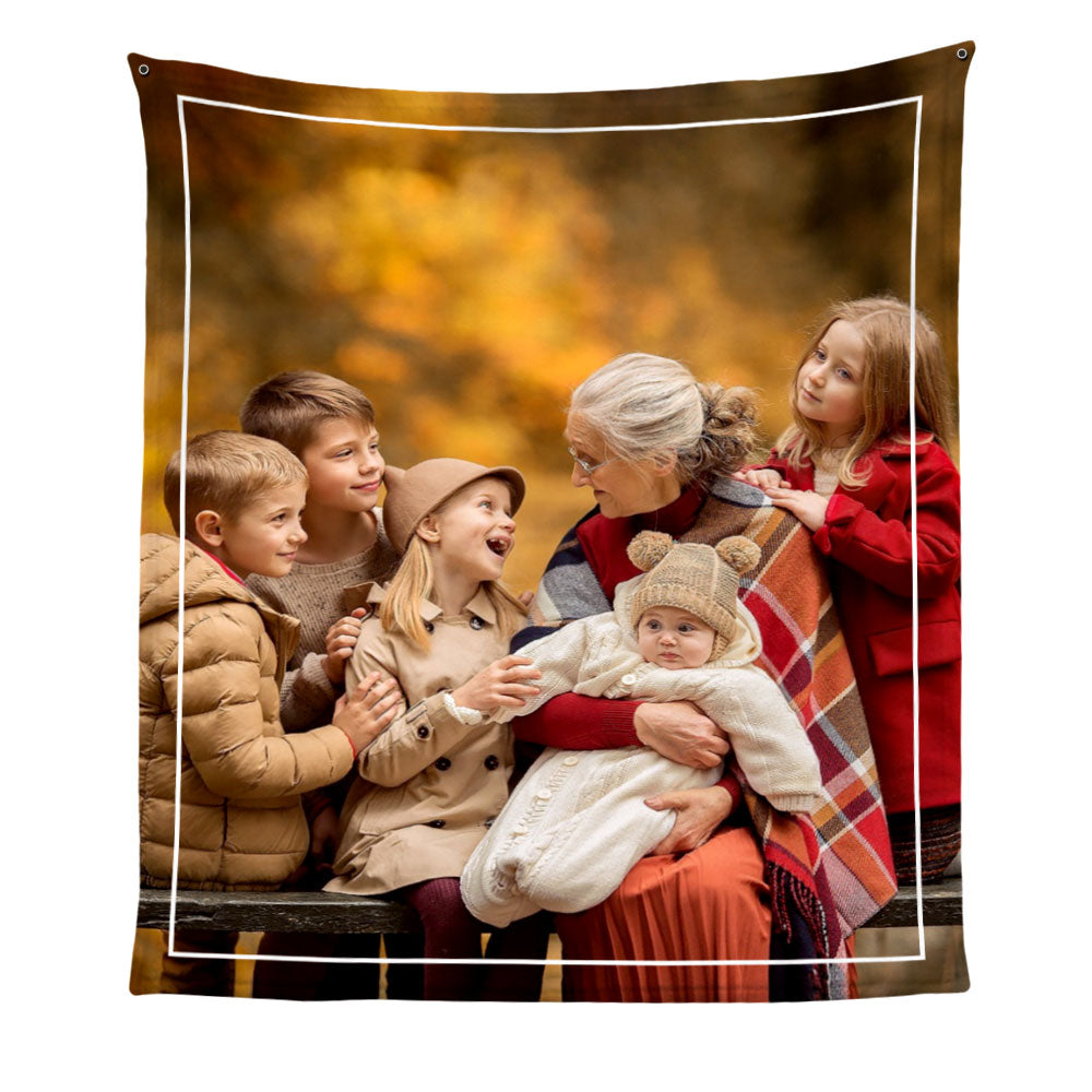 Personalized Gift For Grandma Upload Photo Gallery Blanket 28456 Primary Mockup