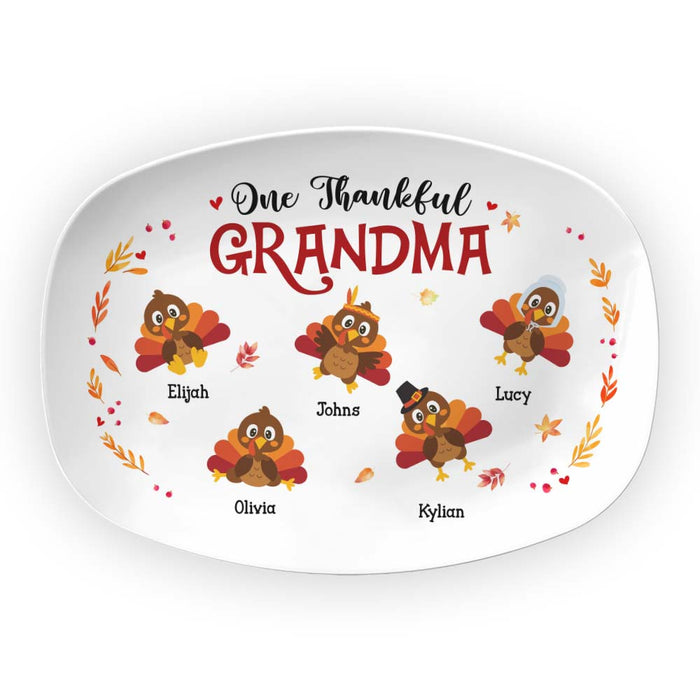 Personalized One Thankful Grandma Plate 28461 1