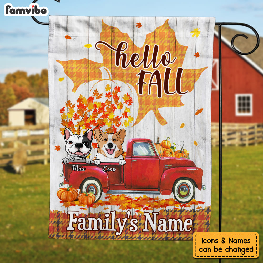 Personalized Fall Gift For Family Custom Dogs Flag 28463 Primary Mockup