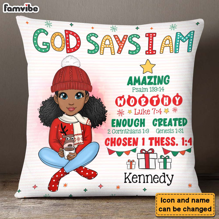 Personalized Gift For Granddaughter God Says Positive Affirmations Pillow 28464 1