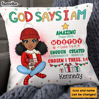 Personalized Gift For Granddaughter God Says Positive Affirmations Pillow 28464 thumb 1