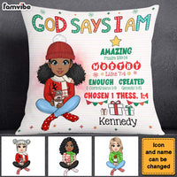 Personalized Gift For Granddaughter God Says Positive Affirmations Pillow 28464 thumb 1