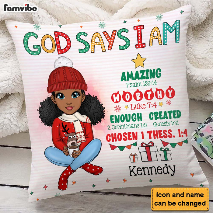 Personalized Gift For Granddaughter God Says Positive Affirmations Pillow 28464 1