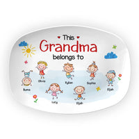 Personalized This Grandma Belongs To Plate 28465 thumb 1