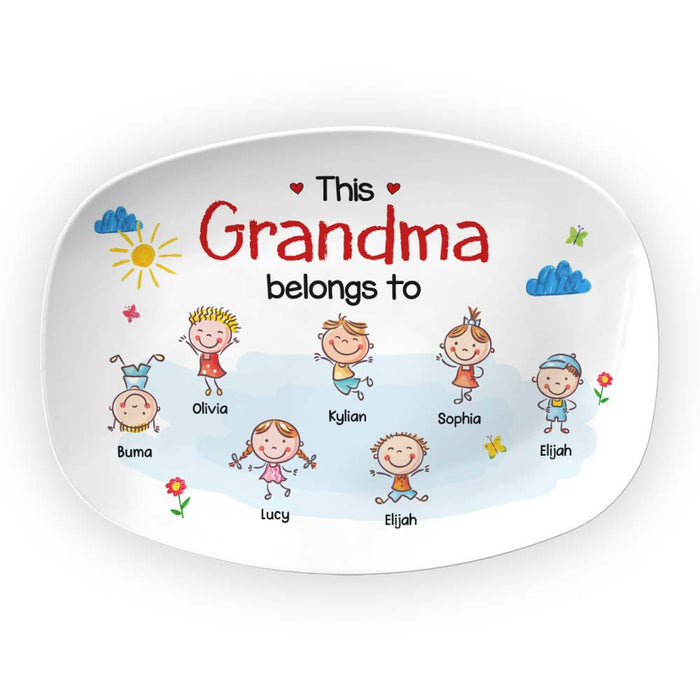 Personalized This Grandma Belongs To Plate 28465 1