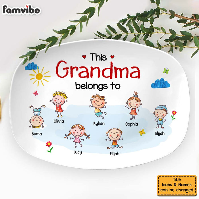 Personalized This Grandma Belongs To Plate 28465 1