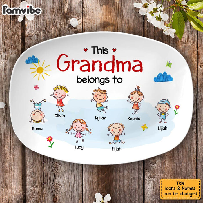 Personalized This Grandma Belongs To Plate 28465 1