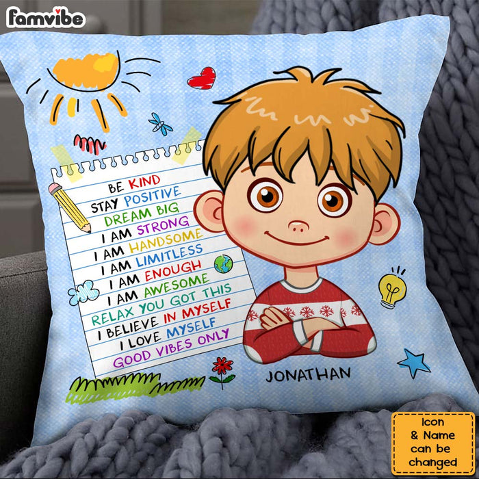 Personalized Birthday Gift For Grandson Affirmation Pillow 28466 1