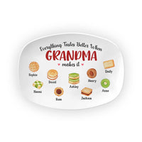 Personalized Gift For Grandma Everything Tastes Better Plate 28469 thumb 1