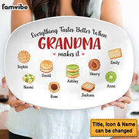 Personalized Gift For Grandma Everything Tastes Better Plate 28469 thumb 1