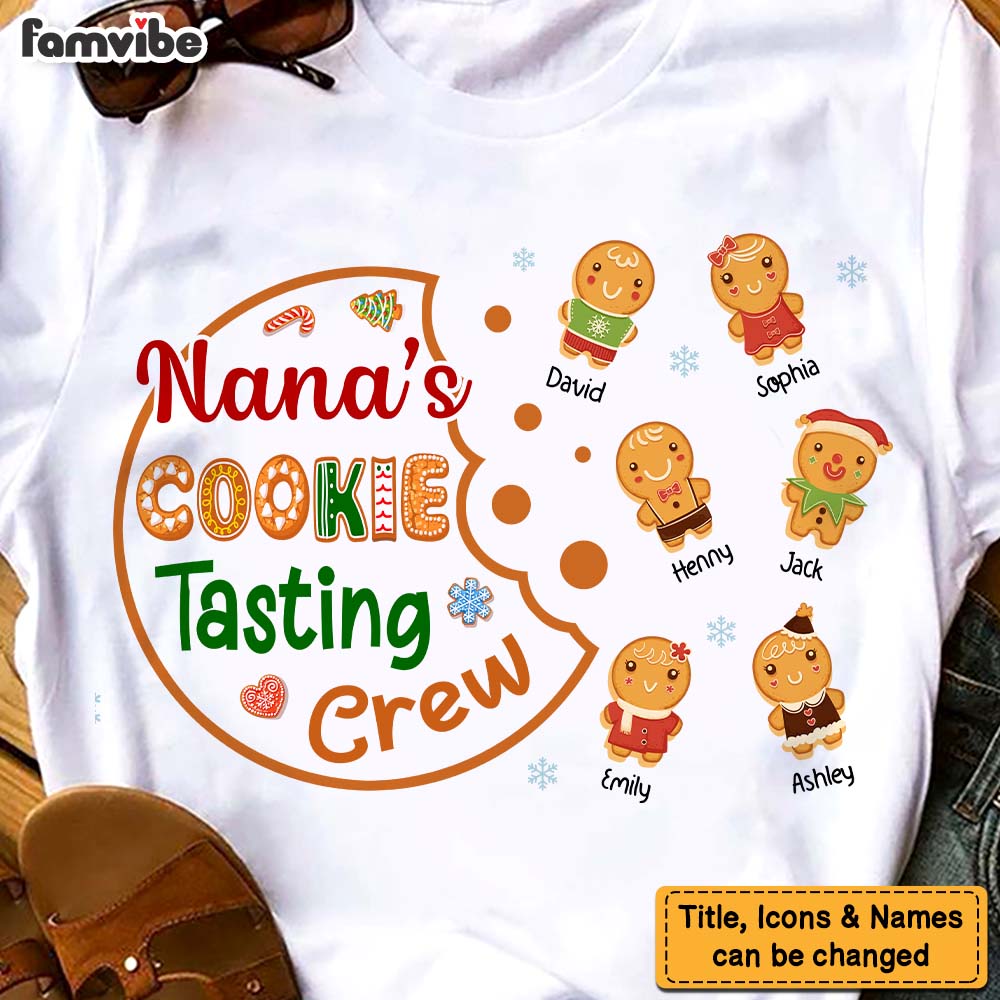 Personalized Cookie Grandma Gingerbread Christmas Shirt Hoodie Sweatshirt 28474 Primary Mockup