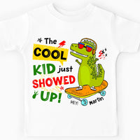 Personalized Gifts For Grandson The Cool Kid Dinosaur Kid T Shirt 28476 thumb 1