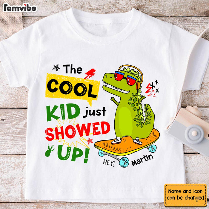 Personalized Gifts For Grandson The Cool Kid Dinosaur Kid T Shirt 28476 1