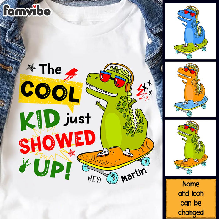 Personalized Gifts For Grandson The Cool Kid Dinosaur Kid T Shirt 28476 1