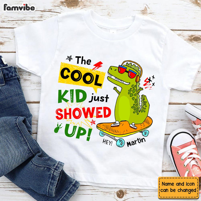 Personalized Gifts For Grandson The Cool Kid Dinosaur Kid T Shirt 28476 1